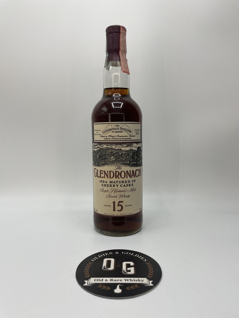 Glendronach 15y (100% matured in Sherry casks) 70cl 40%