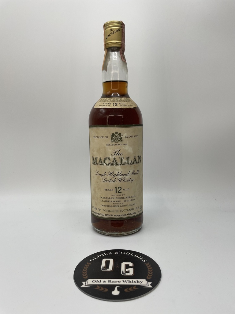 Macallan 12y old Campbell Hope &amp; King (Screw cap-small 12 on label) 75cl 43%