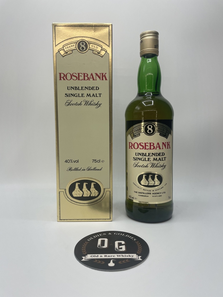 Rosebank 8 y "unblended single malt" 75cl 40%