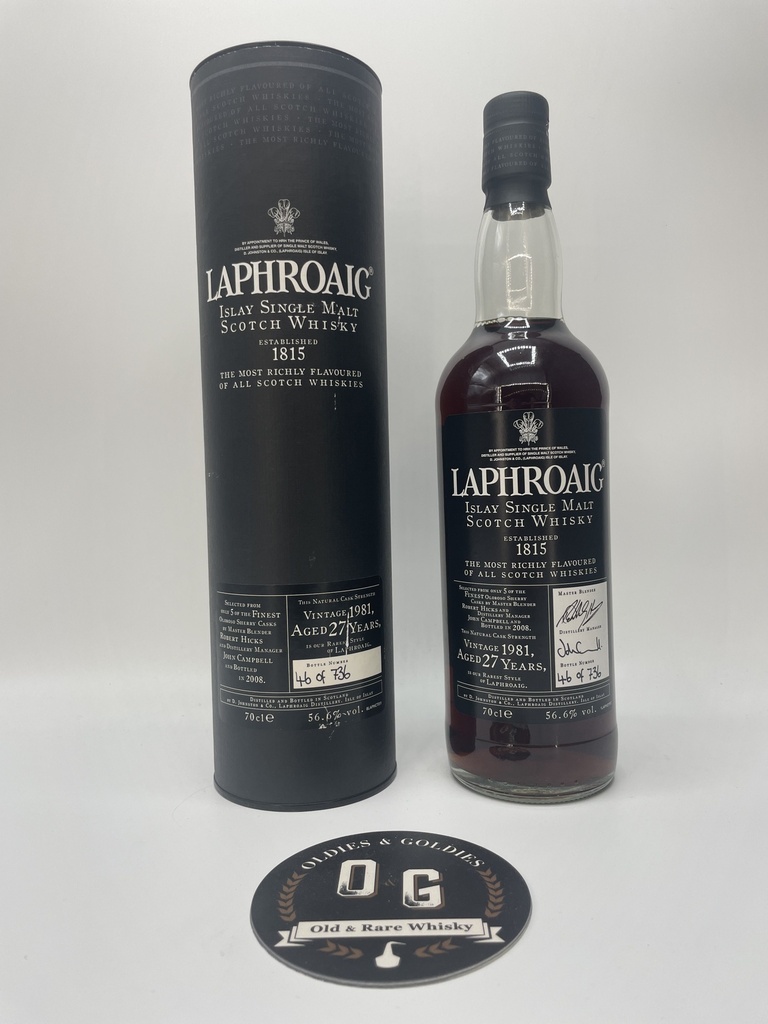 Laphroaig 1981 27y "Oloroso sherry casks" 70cl 56,6%