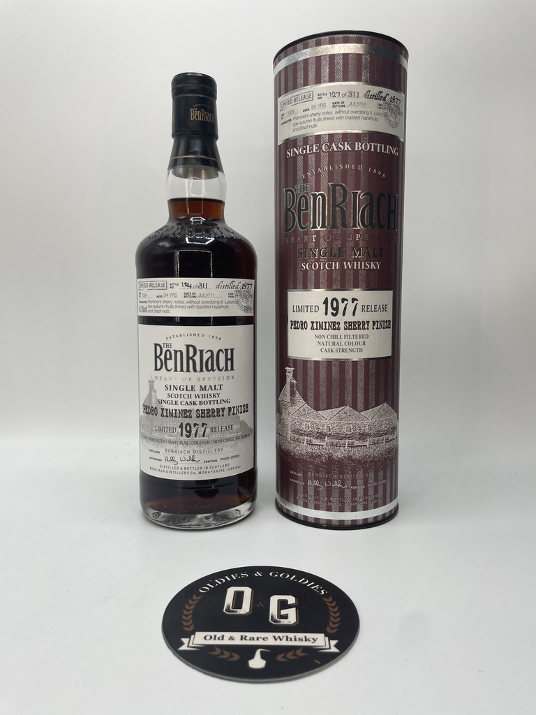 Benriach 1977 34y cask #1034 (PX SHERRY) 70cl 54,3%