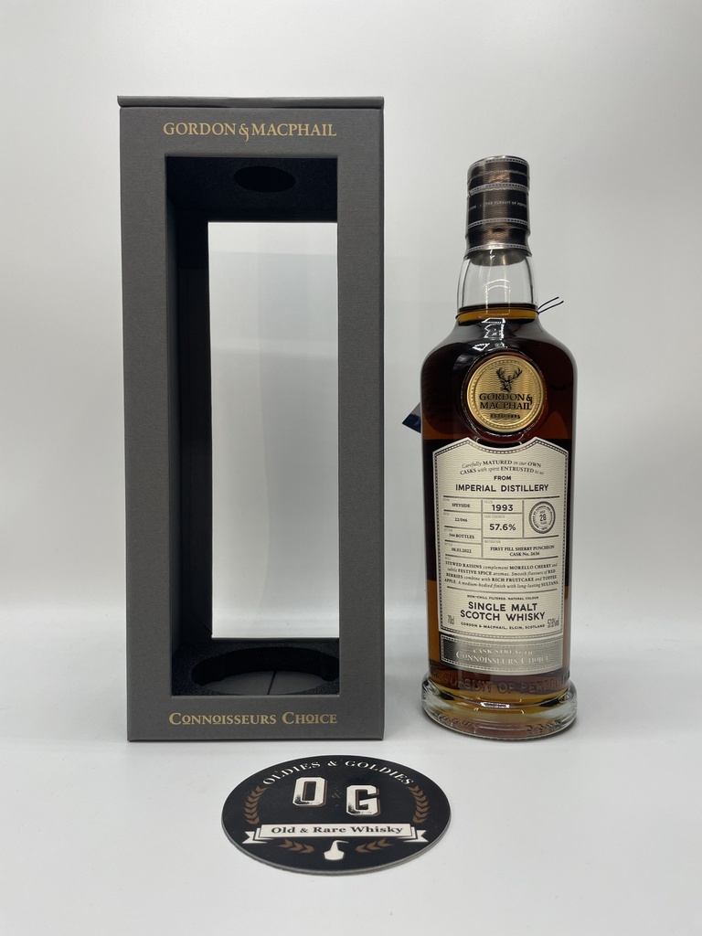 Imperial 1993 28y G&amp;M Cask strength Connoisseur Choice 70cl 57,6%