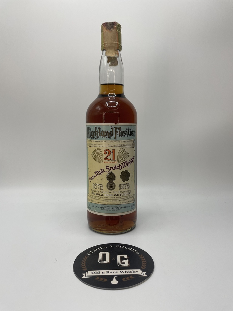 Highland Fusilier 21y Tercentenary 1678-1978 40% 75cl (store code 2)