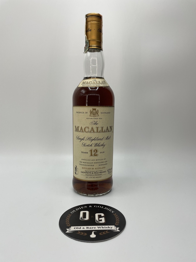 Macallan 12 y 43% (70cl old style bottle)
