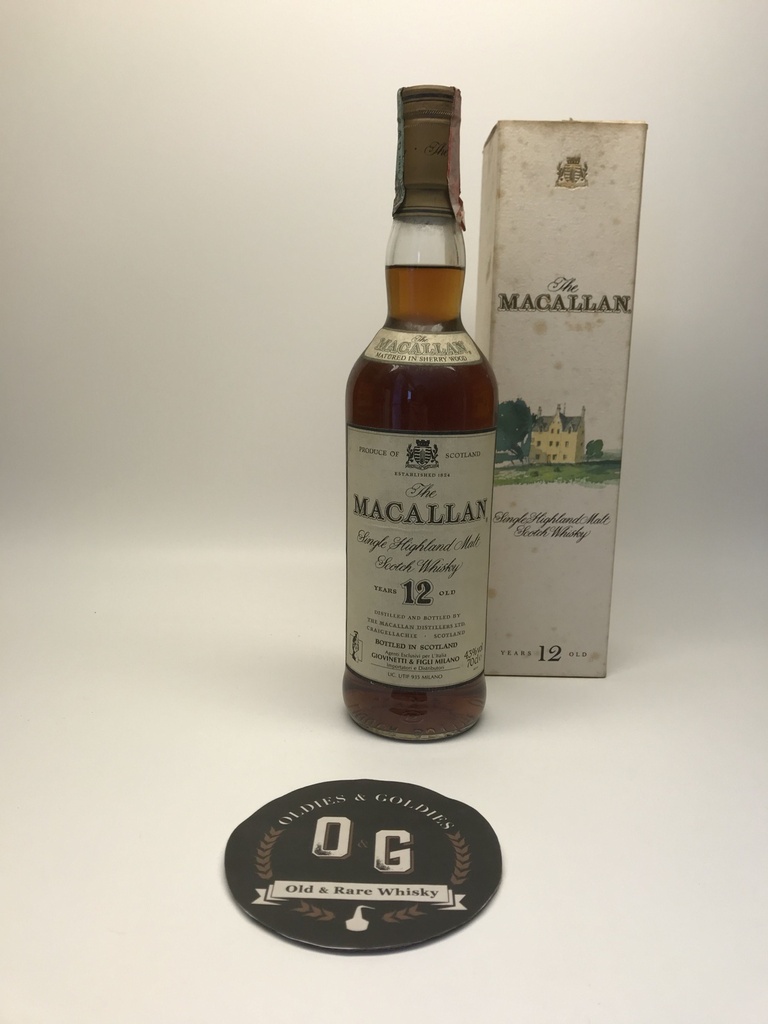 Macallan 12 y 43% (70cl old style bottle)
