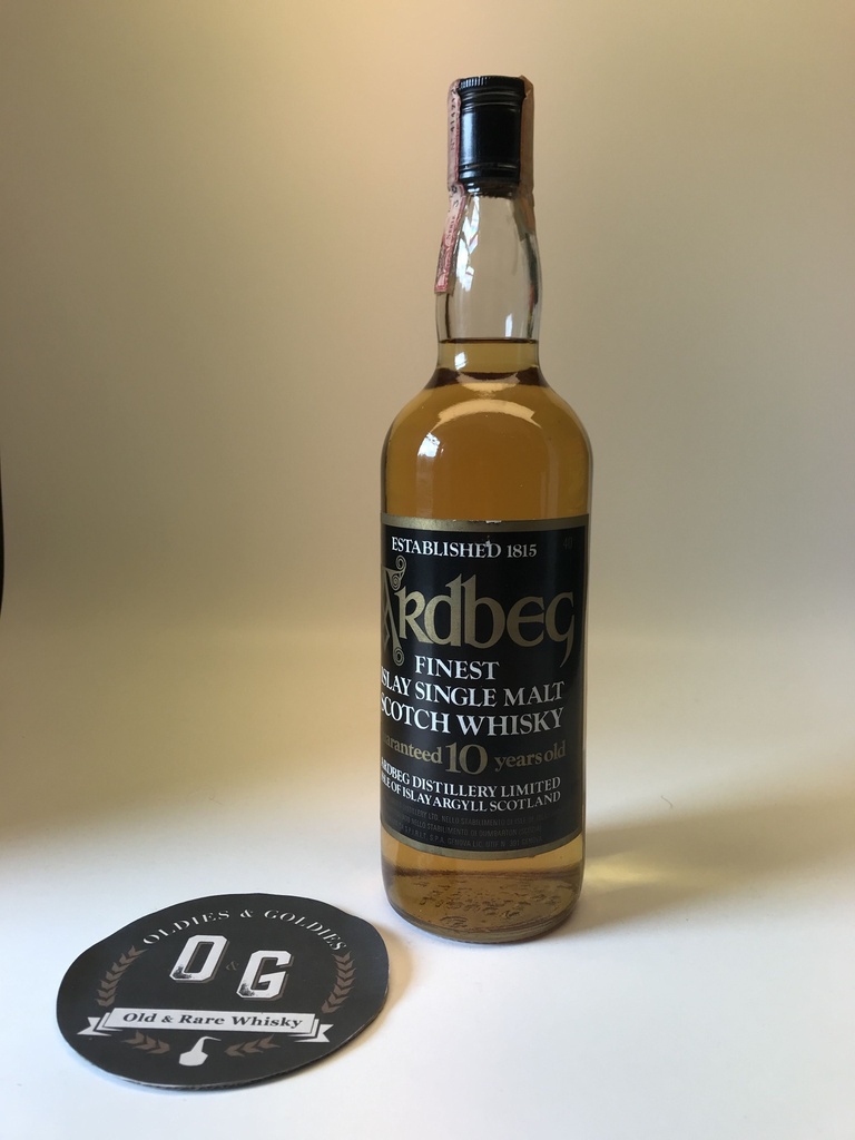 Ardbeg 10y 75cl 40% black label Gold Letters