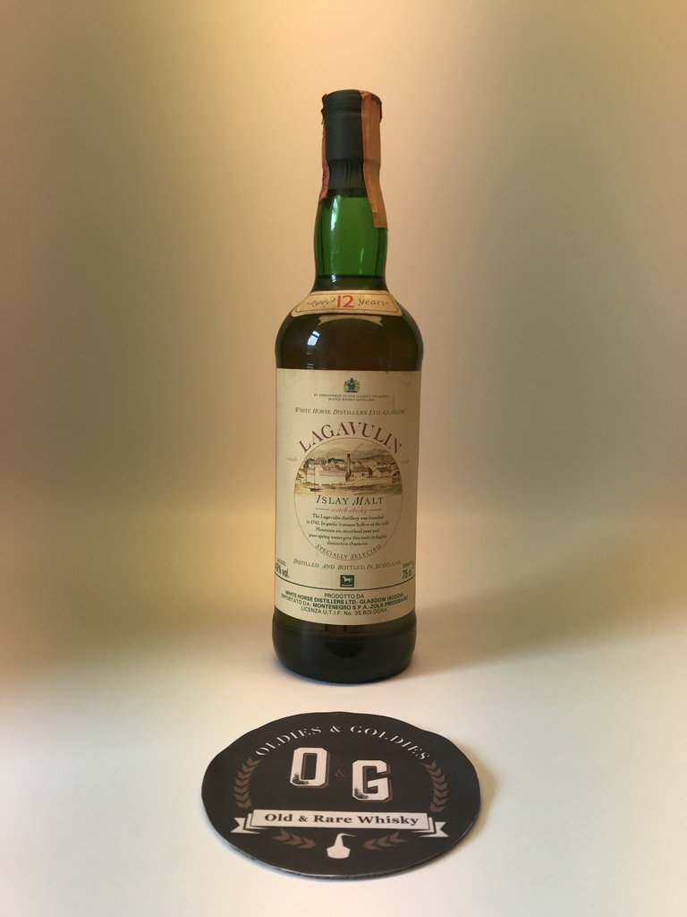 Lagavulin 12y (Green bottle - Cream label)