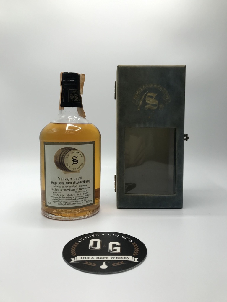 Bowmore 1974 23Y cask #            49% 70cl