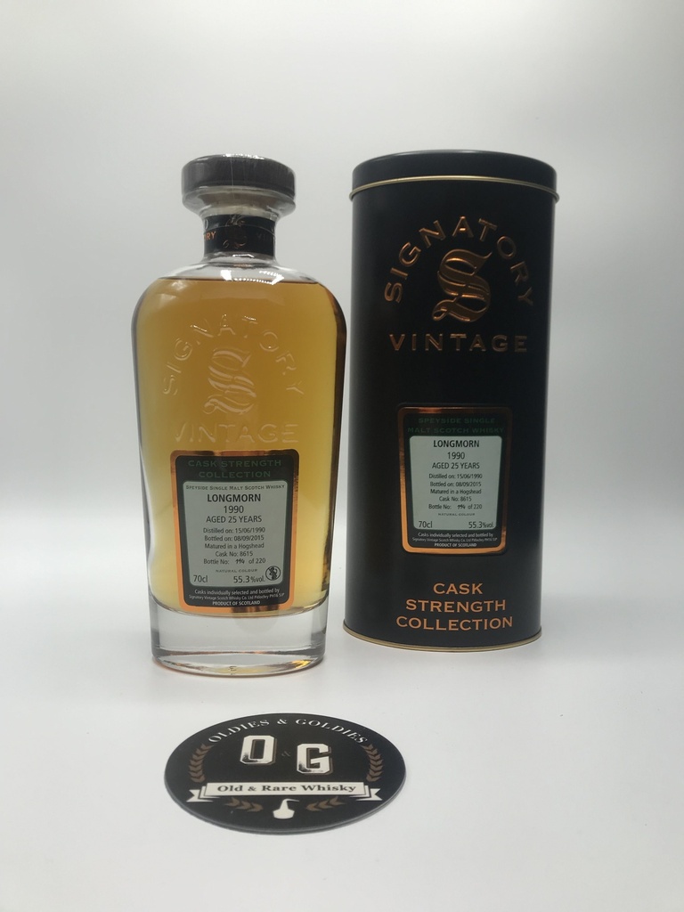 Longmorn 25y 1990-2015 #8615 Signatory 70cl 55,3%