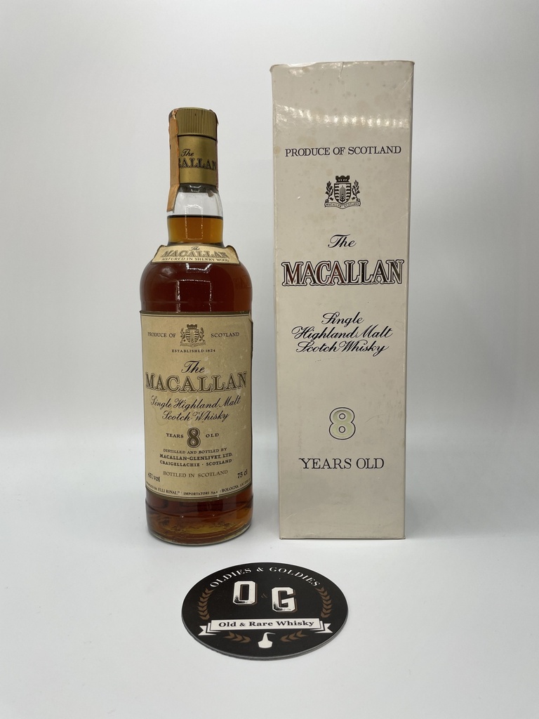 Macallan 8y (plastic screw cap) Box 43% 75cl