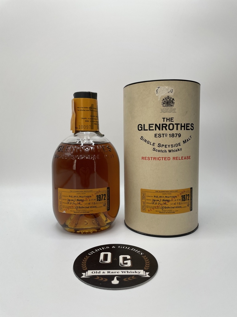 Glenrothes 1972 Restricted Release 43% 70cl (store code 01)