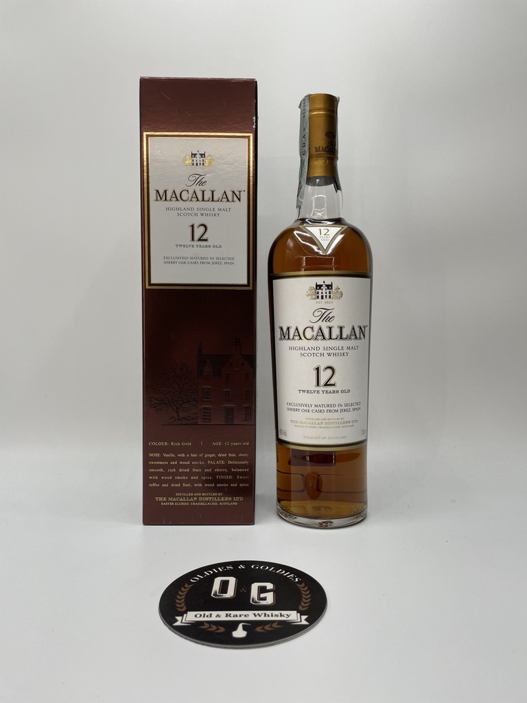 Macallan 12y (sherry oak casks) 70cl 40% Bottled 2014 - 30/5