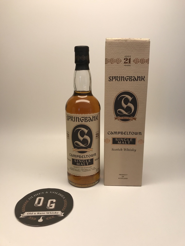 Springbank 21 y 46% (jagged label) 70cl