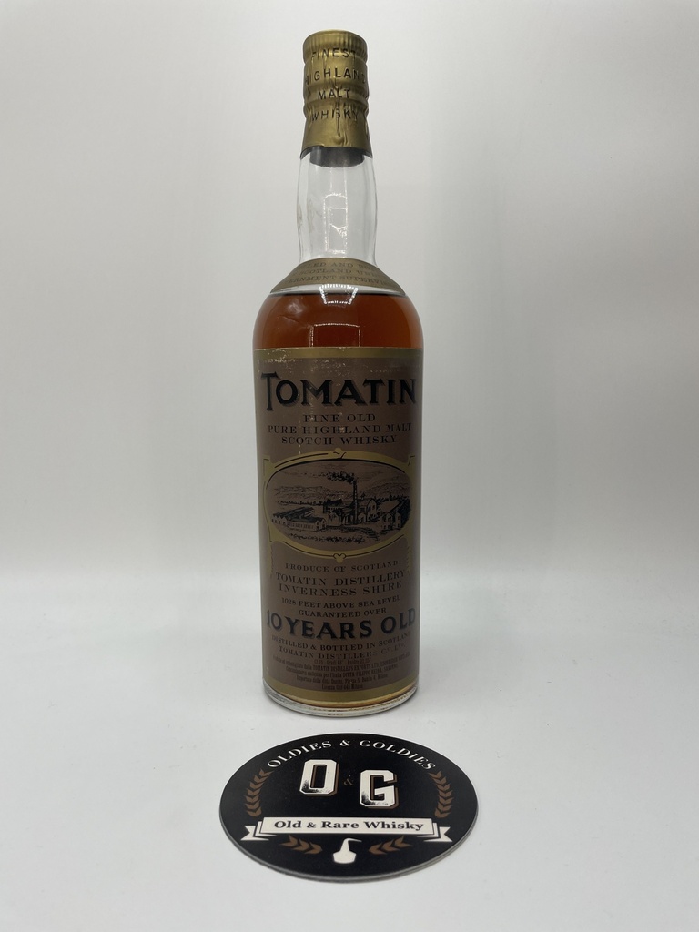 Tomatin 10y (Old sixties bottle-Brown distillery label) 75cl 43%