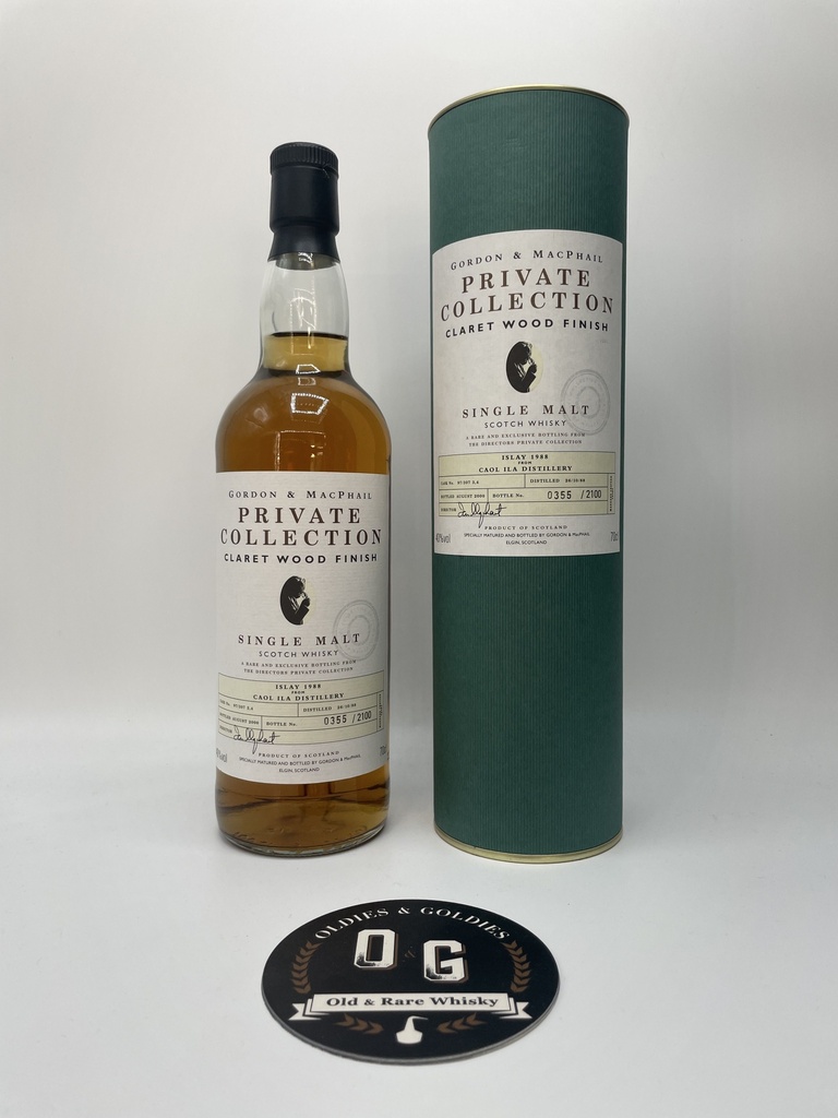 Caol Ila 1988 G&amp;M Private Collection Claret wood finish 40% 70cl