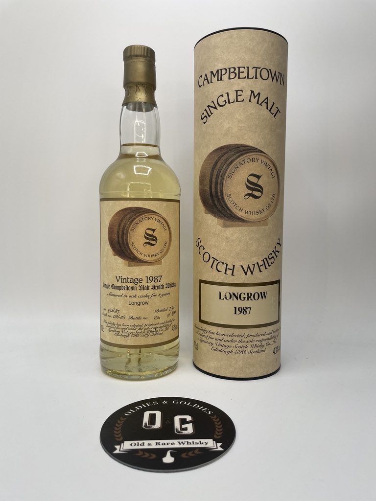 Longrow 1987 8y Signatory cask #136-38 70cl 43%