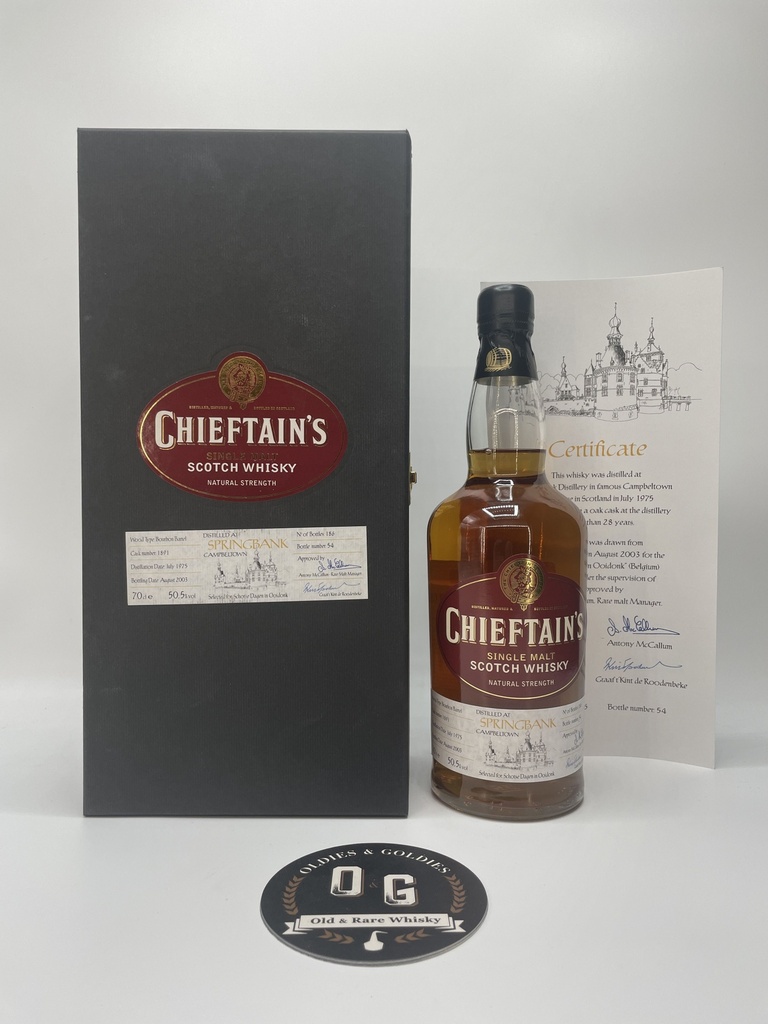 Springbank 1975 28y Chieftain's Choice cask #1891 50,5% 70cl