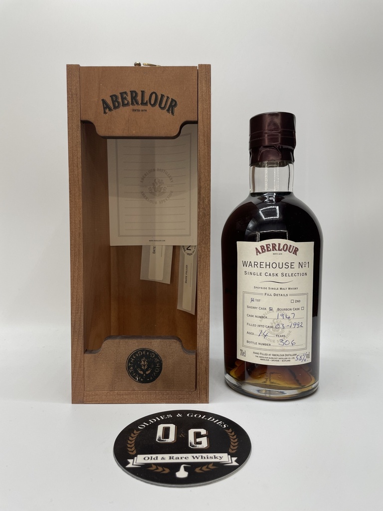 Aberlour 1992 Warehouse No.1 Single Cask Selection #1947 58% 70cl