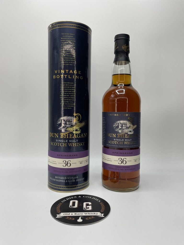 Springbank 1969 36y Dun Bheagan Sherry cask #411 50% 70cl