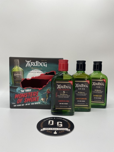 Ardbeg Monsters of smoke Giftpack 1x20cl 46,6% - 1x20cl 47,4% - 1x20cl 46%
